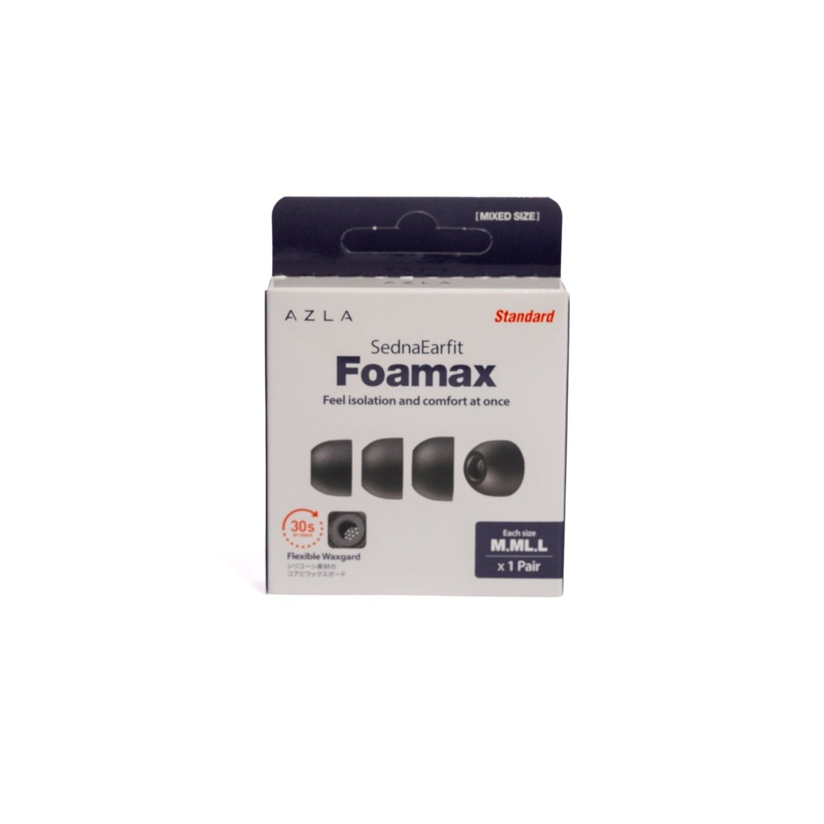 AZLA SednaEarfit Foamax foam ear tips in their retail box