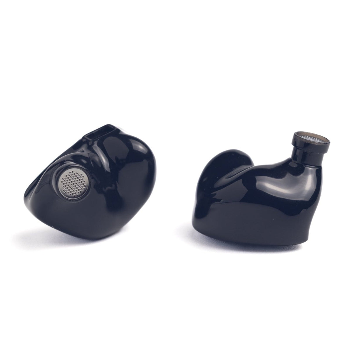 FatFreq x HBB Deuce earpieces from the inside and the side, showing the vent and nozzle
