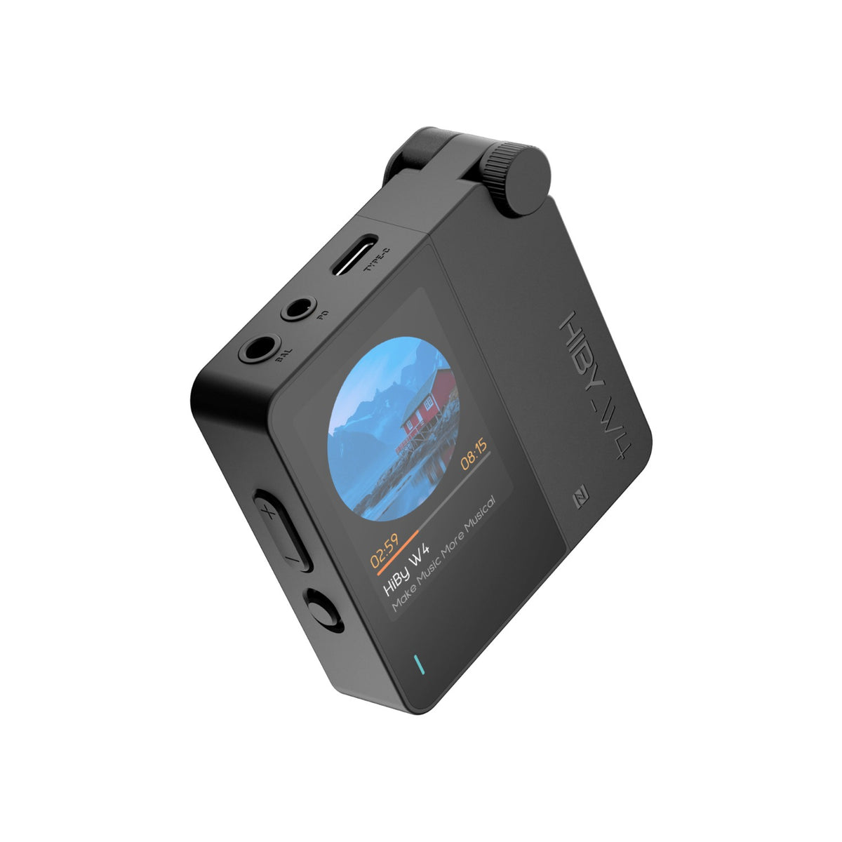 HiBy W4 portable DAC and amplifier in black