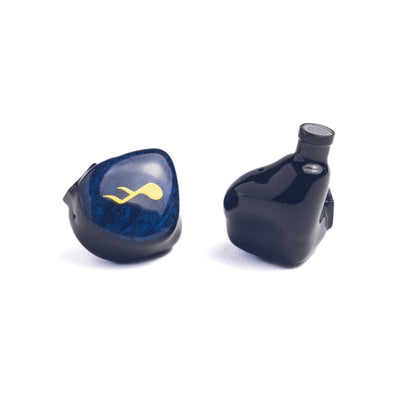 FatFreq Maestro Mini earpieces from the front and the side, showing the nozzle