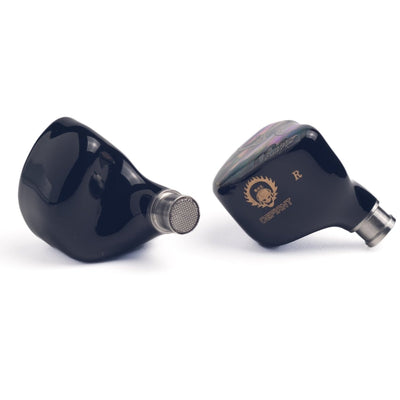 Juzear x Z Reviews Defiant earpieces from the inside and the side, showing the nozzle